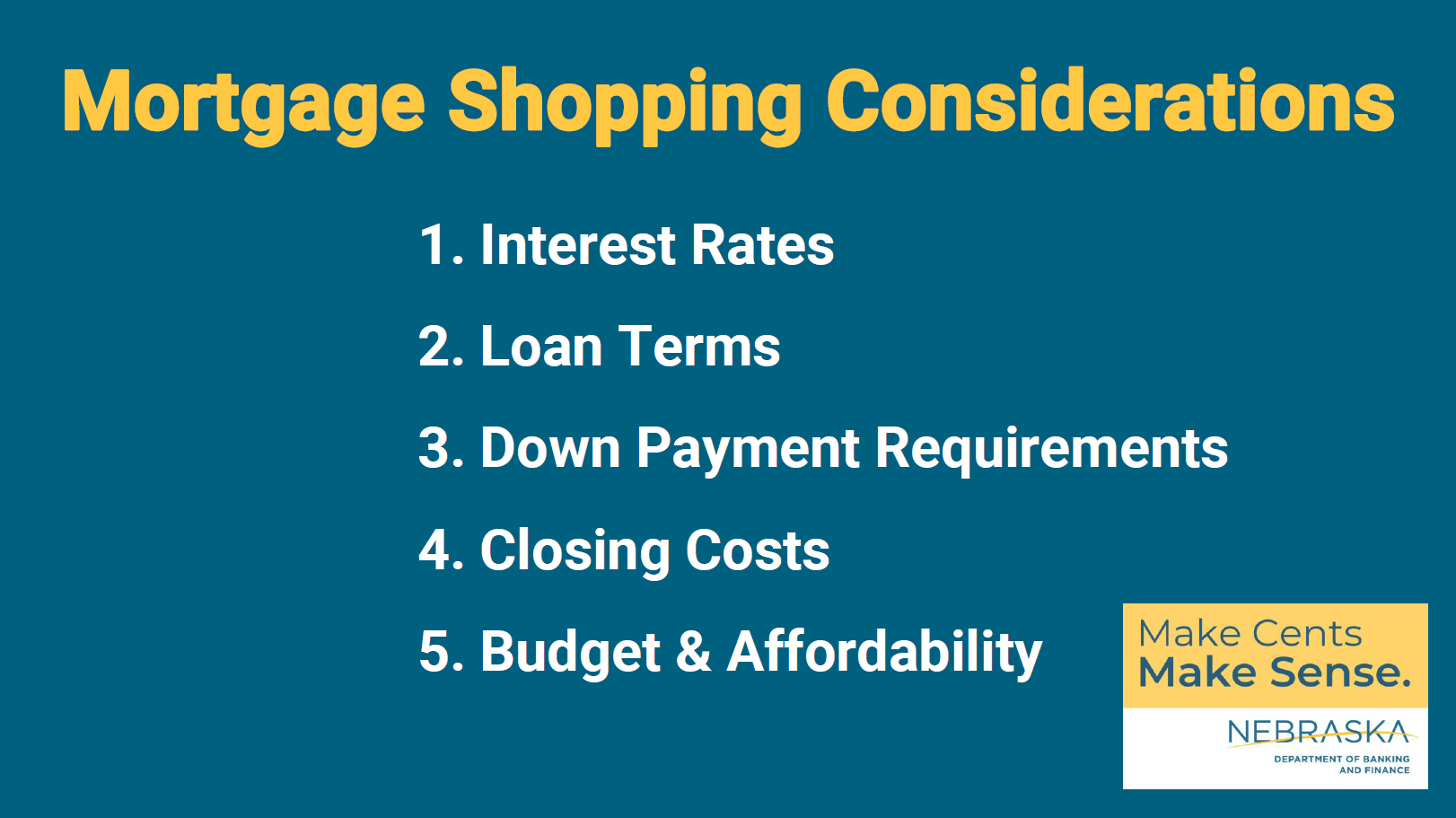 Mortgage Shopping Considerations